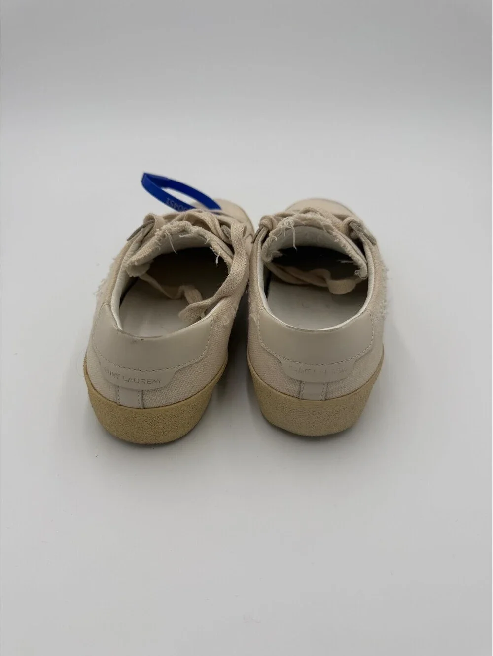 Saint Laurent SL06 Court Classic Light Beige Sneakers Womens Size 6.5/36.5